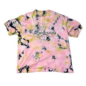Air Jordan tie-dye pink shirt basketball large yellow green gray short sleeve L